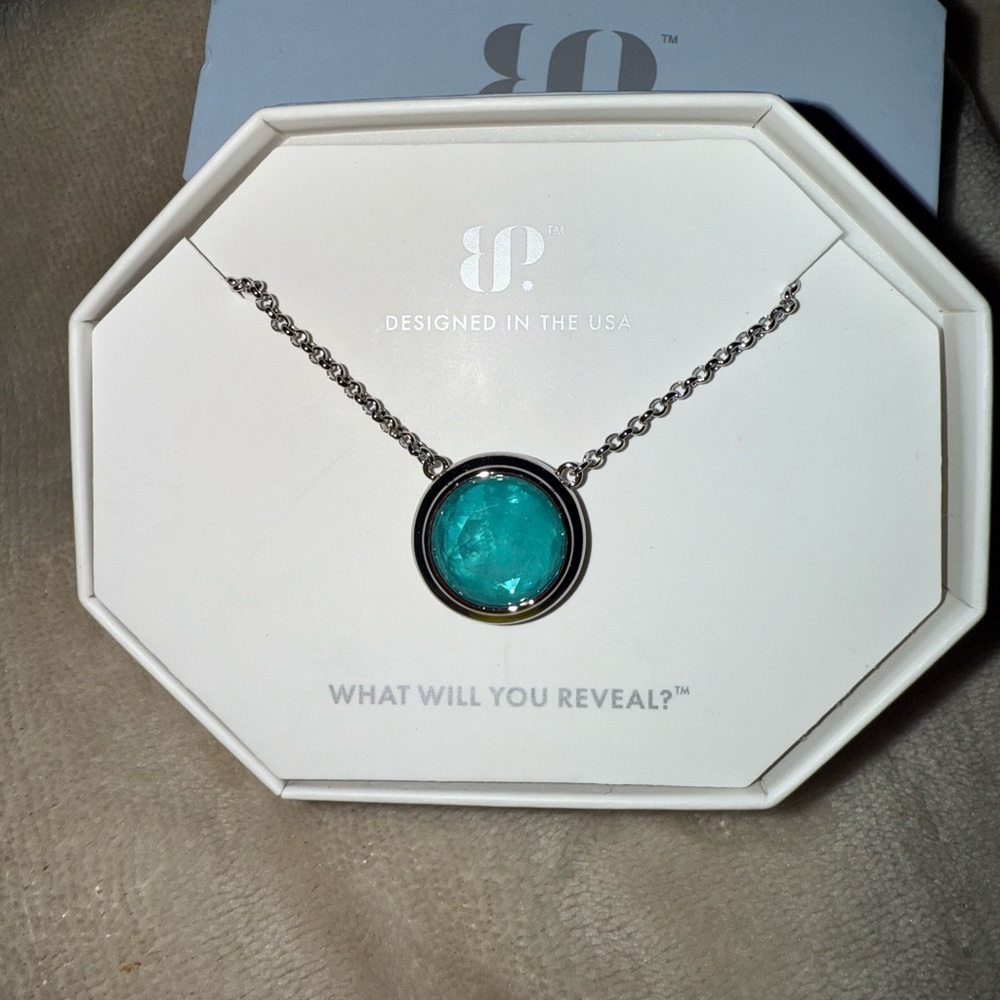 Stunning Silver Necklace with Turquoise Pendant